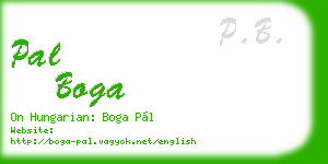 pal boga business card